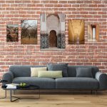 تابلو شاسی 5 تکه طرح بنای تاریخی اسلامی و طبیعت کد 48427