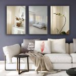 تابلو شاسی 3 تکه طرح دکوری خانه مدرن و شیک کد 92397
