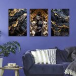 تابلو شاسی 3 تکه طرح رزین هنری کد 56566