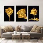 تابلو شاسی 3 تکه طرح مدرن گل کد 99733