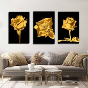 تابلو شاسی 3 تکه طرح مدرن گل کد 99733