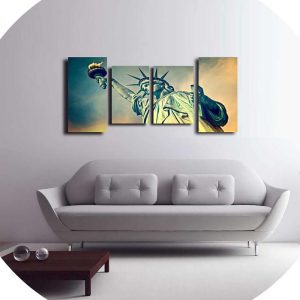 تابلو شاسی 4 تکه طرح مجسمه آزادی کد 18675