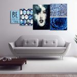 تابلو شاسی 5 تکه طرح گل و پرتره کد 57447