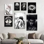 تابلو شاسی 7 تکه طرح گل و چهره کد 30032