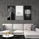 تابلو شاسی 3 تکه طرح دکوراتیو مدرن کد 80697