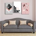 تابلو شاسی 3 تکه طرح دکوراتیو خانه کد 50306