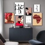 تابلو شاسی 7 تکه طرح فرهنگ قاره آفریقا کد 73699