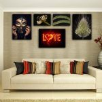 تابلو شاسی 5 تکه طرح چشم و قاصدک کد 26828