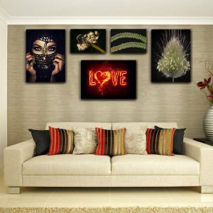 تابلو شاسی 5 تکه طرح چشم و قاصدک کد 26828