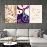 تابلو شاسی 3 تکه طرح مدرن جمله انگیزشی و رقص سماع کد 79163