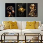 تابلو شاسی 3 تکه طرح چهره کهکشانی کد 87128