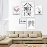 تابلو شاسی 5 تکه طرح خانه و آرامش کد 17100