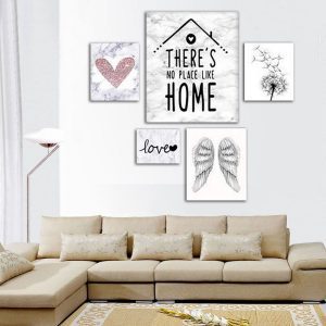 تابلو شاسی 5 تکه طرح خانه و آرامش کد 17100