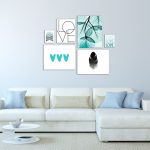 تابلو شاسی 6 تکه طرح دکوراتیو مدرن عشق کد 22833