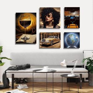 تابلو شاسی 5 تکه طرح ماشین و کره کد 38016