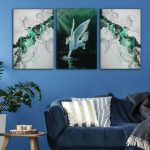 تابلو شاسی 3 تکه طرح رزین و یونیکورن کد 30289