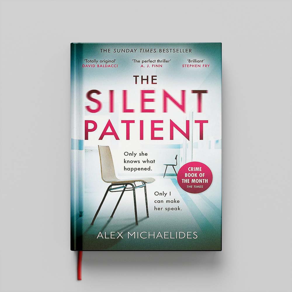 Mockups Design کتاب The Silent Patient جلد سخت (HARDCOVER) - Image 1