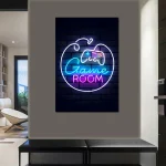 تابلو شاسی طرح نئون گیم روم کد 45817