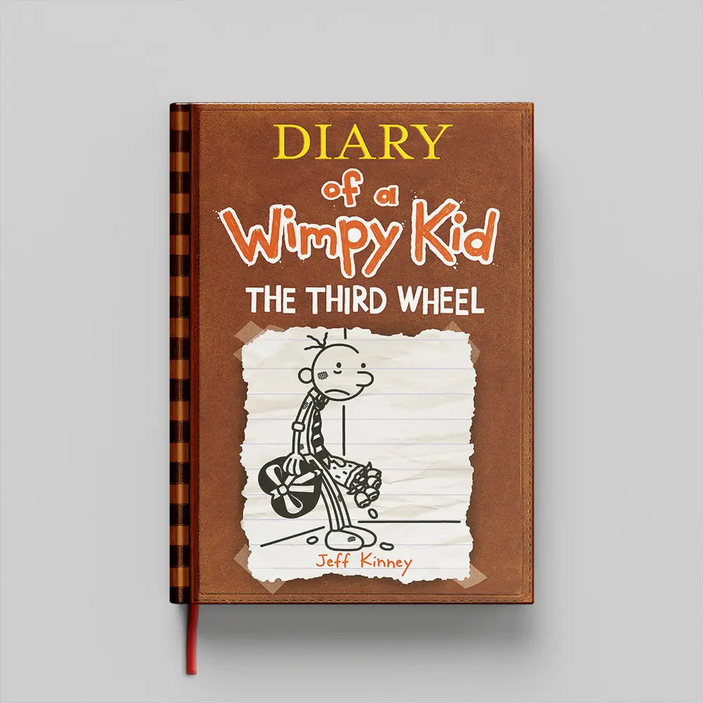 Diary Of A Wimpy Kid the third wheel copy کتاب Diary Of A Wimpy Kid the third wheel جلد سخت (HARDCOVER)