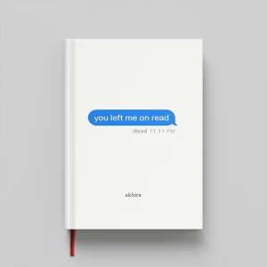 کتاب you left me on read جلد سخت (HARDCOVER)